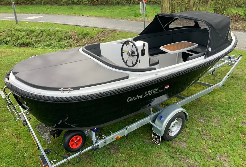 Corsiva 570 New Age  | Mercury 15 pk EFI | Buiskap | Bun |, Watersport en Boten, Ophalen, 10 tot 30 pk, Zo goed als nieuw, 3 tot 6 meter