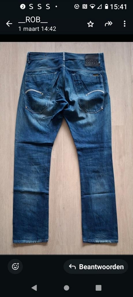 G-Star 3301 spijkerbroek, Ophalen of Verzenden, Blauw, W33 - W34 (confectie 48/50)