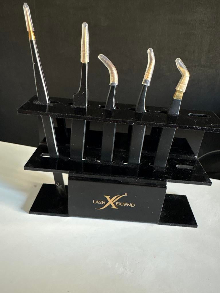 LashXtend pincetten set met houder, Ogen, Zwart, Nieuw, Ophalen of Verzenden