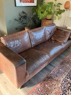 Machalke bruine vintage 3 zits bank, Ophalen, Gebruikt, Vintage, Driepersoons