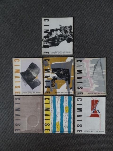 7x Revue de l'Art Actuel, Cimaise, 1955, 1956 en 1958, Verzenden, Gelezen, Schilder- en Tekenkunst