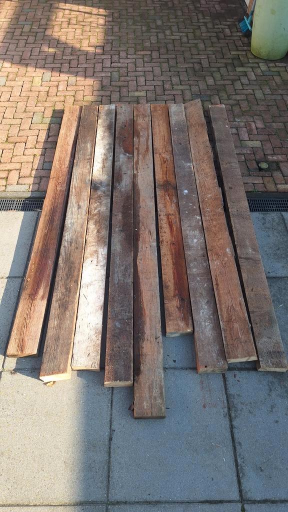 Gebruikte houten planken voor diverse projecten, Doe-het-zelf en Verbouw, Hout en Planken, Gebruikt, Plank, Overige houtsoorten