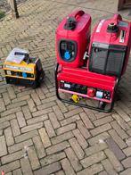 Partij van vier aggregaten, Ophalen, Zo goed als nieuw, Minder dan 5 kVA, Benzine