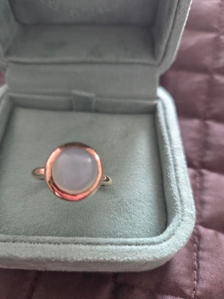 Tirisi  moda ring rose zgan, Sieraden, Tassen en Uiterlijk, Ringen, Ophalen of Verzenden, 17 tot 18, Dame, Zilver