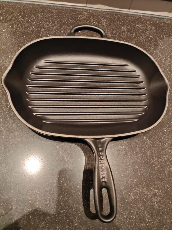 Le Creuset Grillpan 32 cm - Gietijzer, Huis en Inrichting, Keuken | Keukenbenodigdheden, Zo goed als nieuw, Ophalen of Verzenden