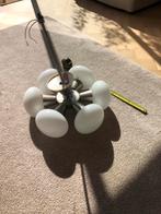 Kroonluchter vintage plafondlamp space age glazen bollen, Ophalen, Gebruikt, Glas