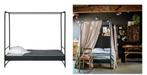 Vt-wonen Bunk Bed 120x200 incl matras, Ophalen, Zwart, Zo goed als nieuw, Twijfelaar
