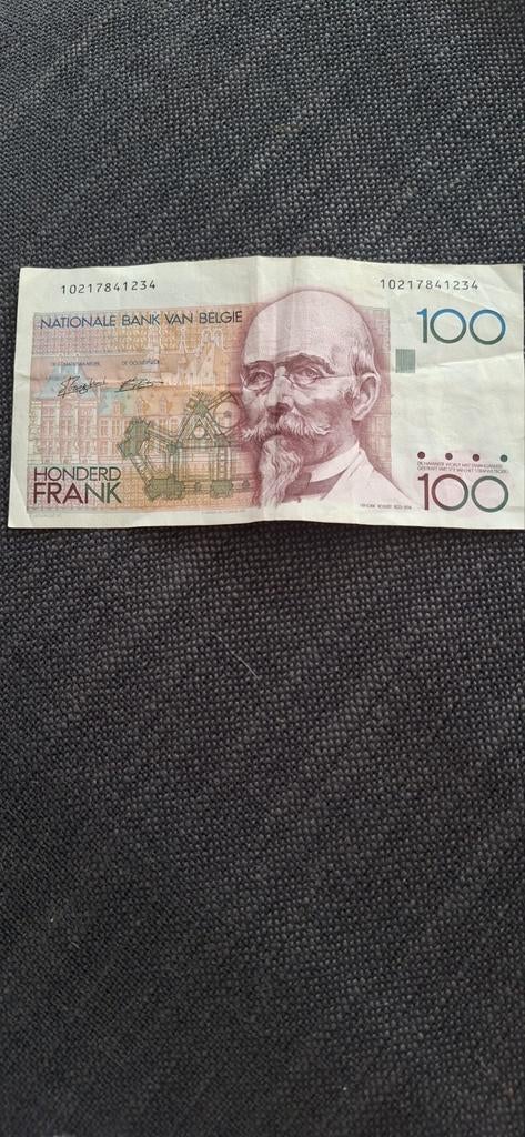 Zeldzaam Belgisch biljet van 100 frank - Nationale Bank, Postzegels en Munten, Bankbiljetten | België, Los biljet, Verzenden