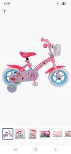 10 inch disney kinderfiets met zijwieltjes en duwstang, Fietsen en Brommers, Fietsen | Kinderfietsjes, Ophalen