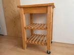 Bekväm houten keukentrolley, Ophalen, Gebruikt, Beige, 50 tot 100 cm