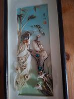 Vintage Chinees diorama met veren, Ophalen of Verzenden