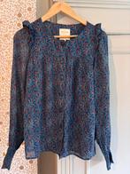 Sezane mooie blauwe blouse maat S met bloemen, Kleding | Dames, Ophalen of Verzenden, Zo goed als nieuw