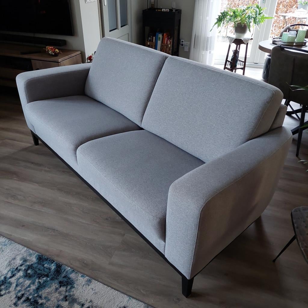 2.5 zits bank grijze stof, Huis en Inrichting, Ophalen, 75 tot 100 cm, Tweepersoons, 200 tot 250 cm