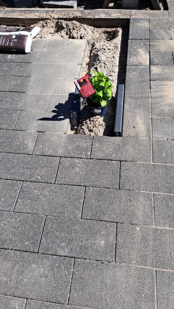 Gebruikte klinkers 40x20   45 helen , 40 halven, Tuin en Terras, Tegels en Klinkers, Ophalen, Gebruikt, Beton, Terrastegels