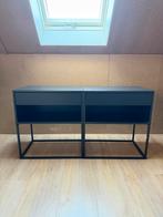 Ikea vikhammer set van 2 nachtkastjes - Zwart, Huis en Inrichting, Ophalen, Gebruikt, Metaal of Aluminium, 55 tot 70 cm