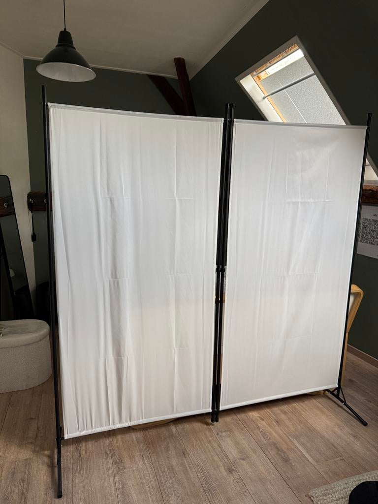 Kamerscherm | roomdivider wit/zwart, Ophalen of Verzenden, Zo goed als nieuw