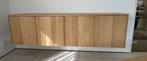 Massief modern blank eiken dressoir, Ophalen, Modern blank eiken, 150 tot 200 cm, Eikenhout
