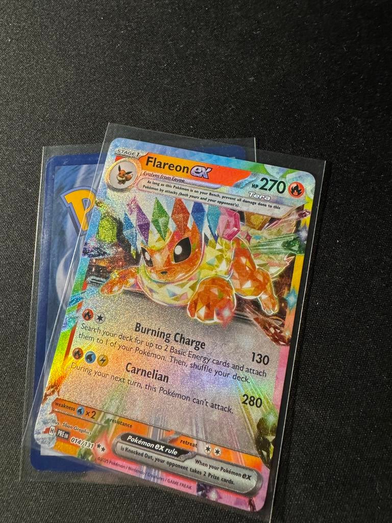 Flareon ex 014/131 Pokémon kaart, Ophalen of Verzenden, Zo goed als nieuw, Losse kaart, Foil