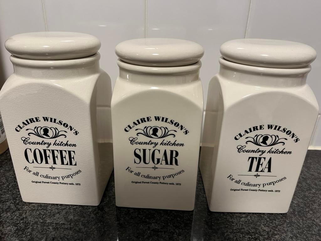 3 potten deksel met rubberring, Huis en Inrichting, Ophalen, Zo goed als nieuw, Glas, Pot, Bus of Blik