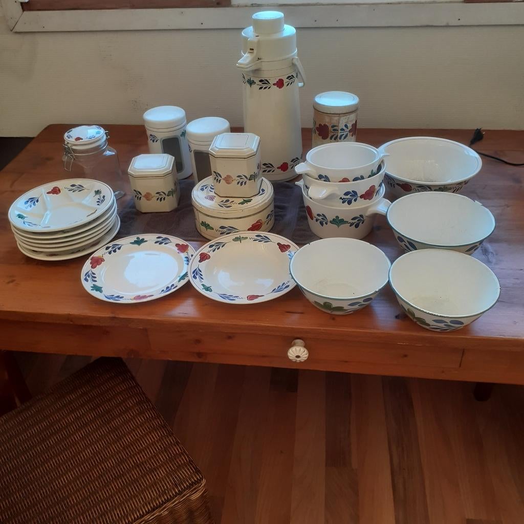 Boerenbont Servies delen  en meer - Belgisch/Maastrichts, Ophalen, Aardewerk, Boerenbont, Bord(en)