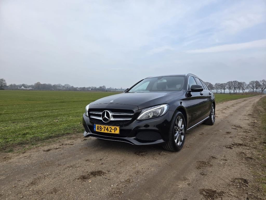 Mercedes-Benz C-Klasse C180 1.6 115KW Aut9 Estate 2017 Zwart, Automaat, Achterwielaandrijving, 1800 kg, Zwart