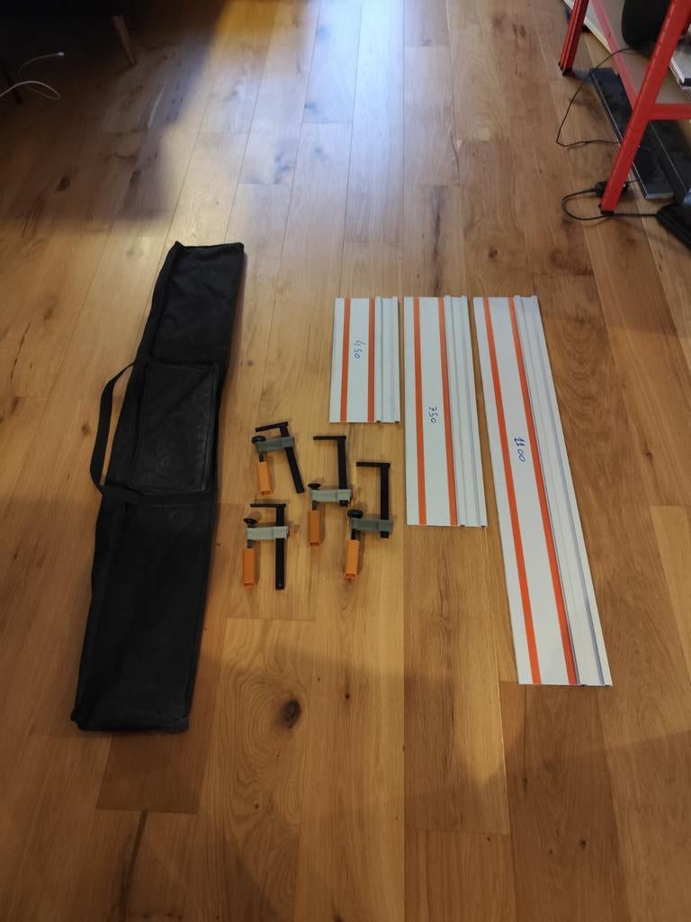 Geleide rails invalzaag set, Ophalen, Gebruikt