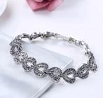 Charme vintage verzilverd dames armband, Ophalen of Verzenden, Nieuw, Zilver, Overige materialen