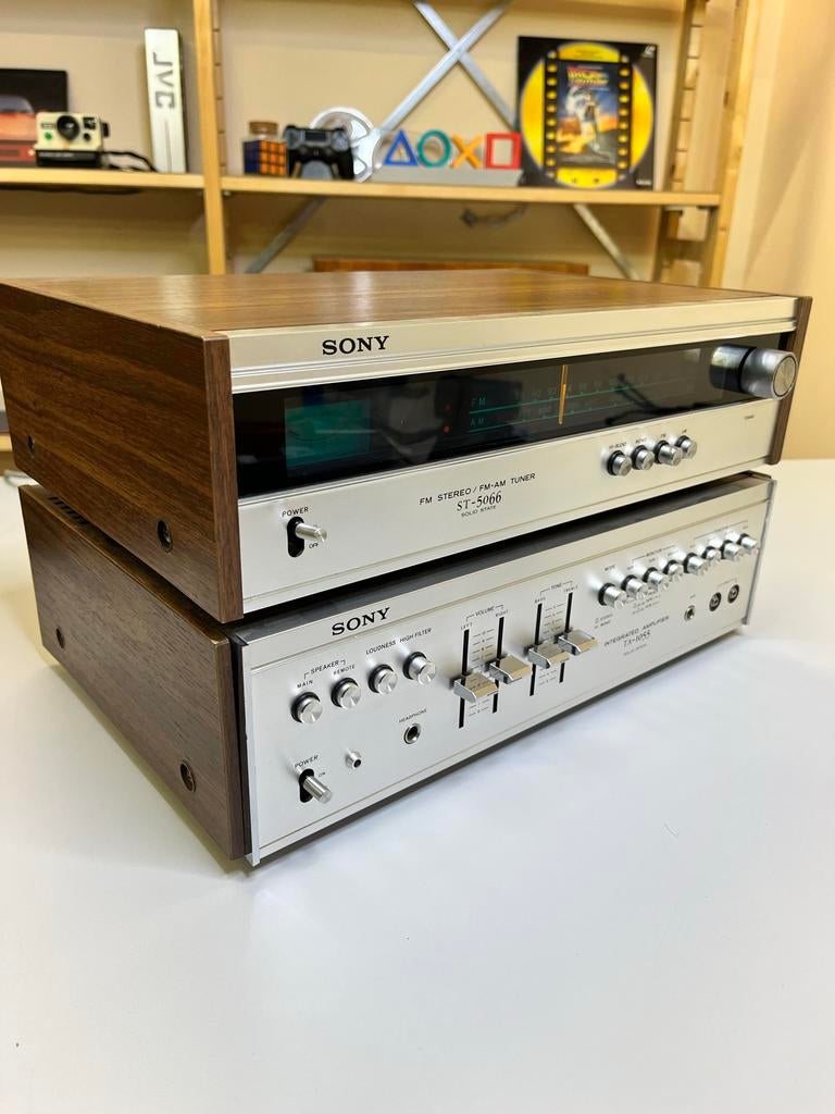 Vintage Sony Tuner (ST-5066) & Versterker (TA-1055) set, Gebruikt, Tuner of Radio, Sony, Losse componenten