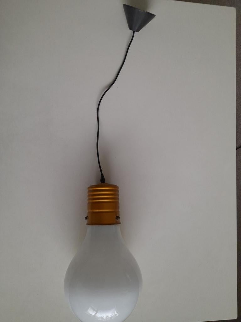 Grote glas lamp pop art  - zeer nette staat, Ophalen, Zo goed als nieuw, Glas, Minder dan 50 cm