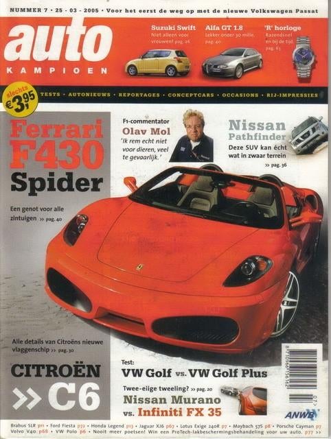 Autokampioen 7 2005 : Alfa Romeo GT - VW Passat - Ferrari, Boeken, Ophalen of Verzenden, Gelezen, Algemeen