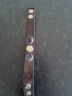 Noosa armband met 3 originele chunks maat M, Gebruikt, Bruin, Leer, Ophalen of Verzenden
