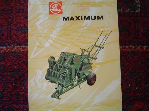 Claas Maximum balenpers folder, Ophalen of Verzenden, Gelezen