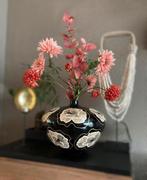 Vaas Black&White Poppy 3D, Wit, Aardewerk of Porselein, Nieuw, Ophalen of Verzenden