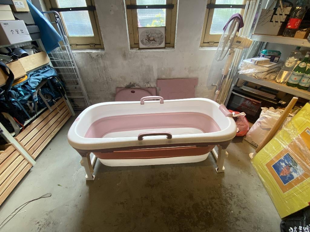 Opvouwbaar ligbad / zitbad volwassenen 120cm incl.deksels, Ophalen, Gebruikt, Roze, Overige typen