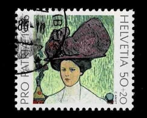 postzegel 1247 Zwitserland Schilderij, Postzegels en Munten, Postzegels | Europa | Zwitserland, Ophalen of Verzenden, Gestempeld