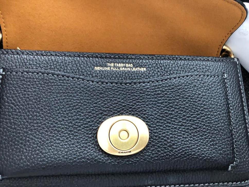 Coach Tabby 20 Tas - Zwart Leer, Ophalen of Verzenden, Zo goed als nieuw, Zwart, Schoudertasje