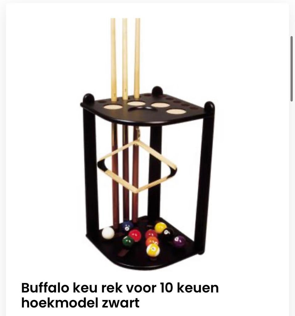 Buffalo keu rek voor 10 keuen hoekmodel zwart