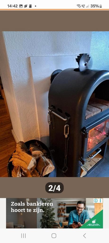 Bieden wij onze ((Scan)) houtkachel te koop aan., Huis en Inrichting, Kachels, Gebruikt, Vrijstaand, Houtkachel, Hout, Ophalen of Verzenden