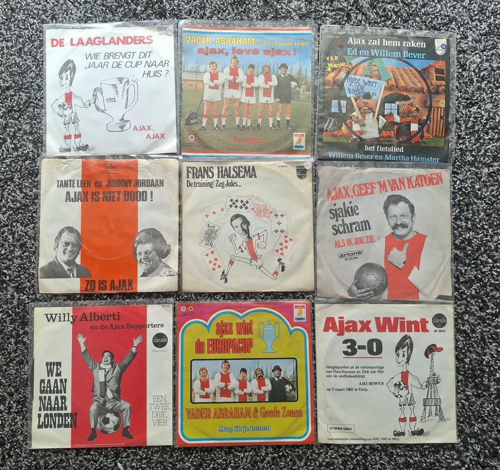 Ajax vinyl singel collectie 20x orgineel, Verzenden, Zo goed als nieuw