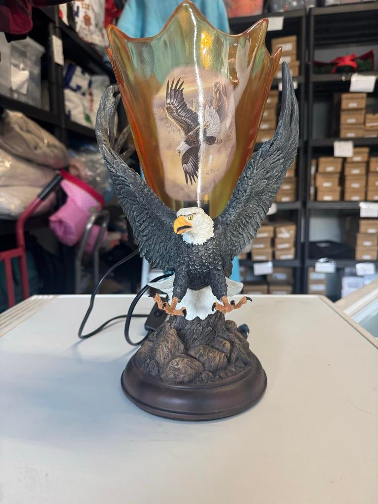 Bradford Exchange Golden Majesty Eagle Torchiere Lamp, Ophalen, Zo goed als nieuw