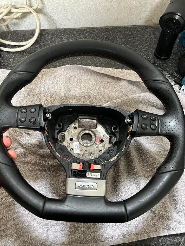 VW Golf 5 R32 Stuur met Airbag - Gebruikt, Ophalen of Verzenden, Gebruikt, Volkswagen