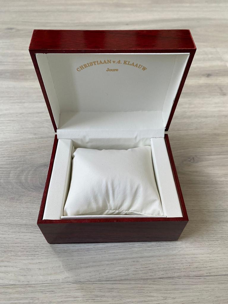 Christiaan van der Klaauw horlogedoos +- jaar 2000, Antiek en Kunst, Ophalen of Verzenden