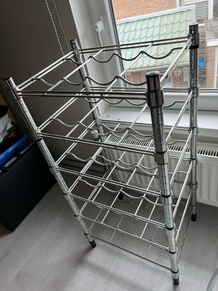 IKEA Wijnrek van staal - 6 lagen, demontabel, Ophalen, Gebruikt, 25 flessen of meer, Metaal