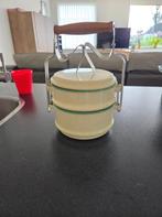 een persoons eet set-geëmailleerde pannetjes met draagbeugel, Ophalen of Verzenden, Zo goed als nieuw, Overige materialen, Pannenset