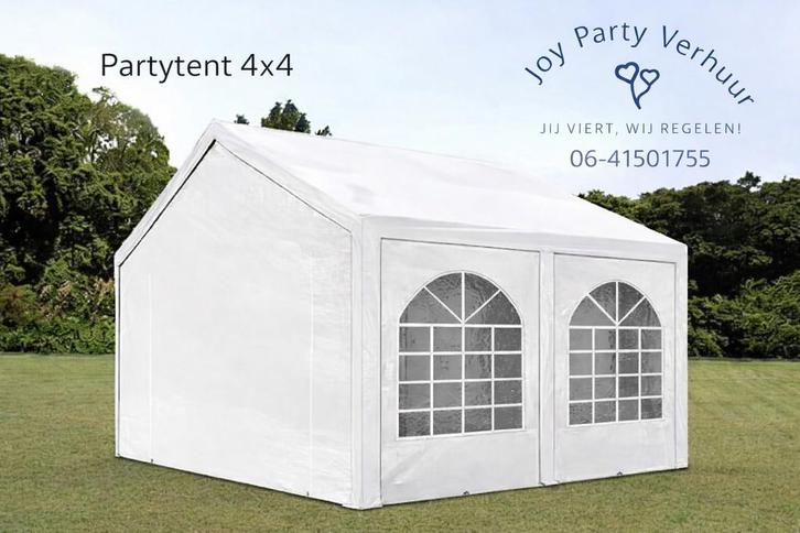 Partytent 4x4 te huur / huren, Tuin en Terras, Partytenten, Zo goed als nieuw, Minder dan 5 meter, Ophalen