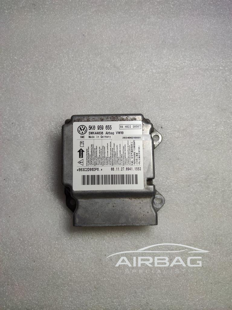 Volkswagen Golf 6 airbag module srs-module regeleenheid airb, Gebruikt, -, -, Ophalen of Verzenden