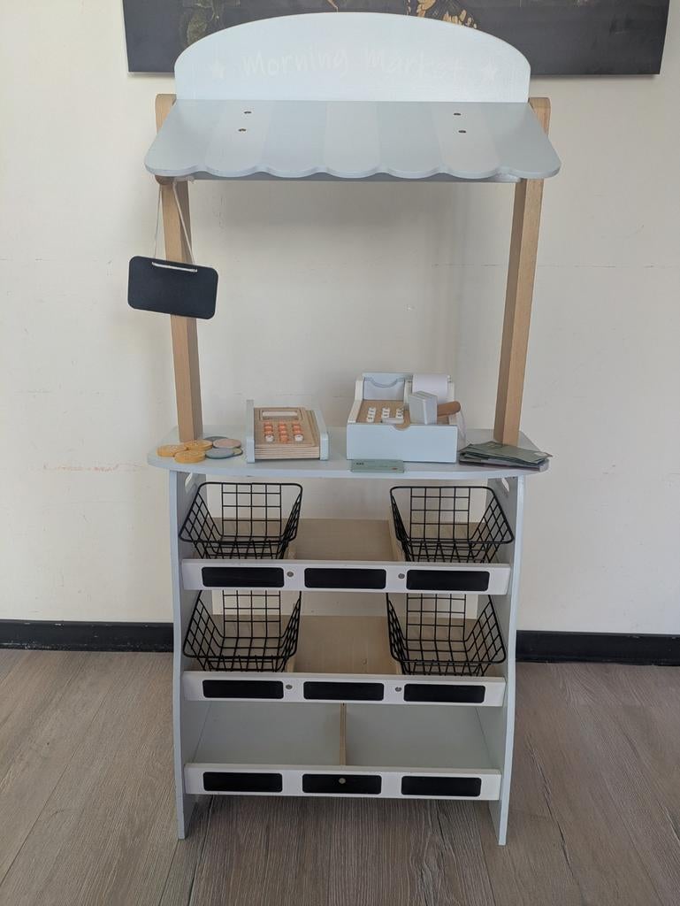 Houten Speelgoedwinkel 'Morning Market' met accessoires, Ophalen, Gebruikt, Jongen of Meisje