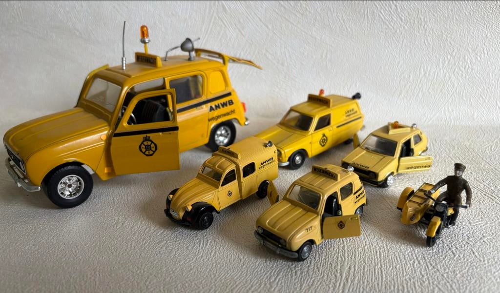 ANWB Wegenwacht modelauto's en motor met zijspan, Overige merken, Gebruikt, Auto, Groter dan 1:32