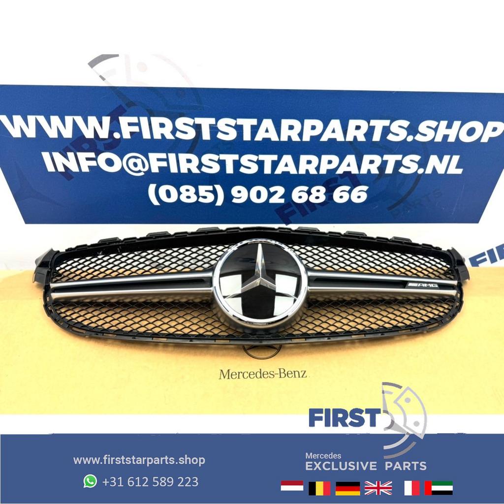 W205 C63 AMG gril Mercedes C Klasse 2014-2019 grille S205 C2, Gebruikt, -, Ophalen of Verzenden, -