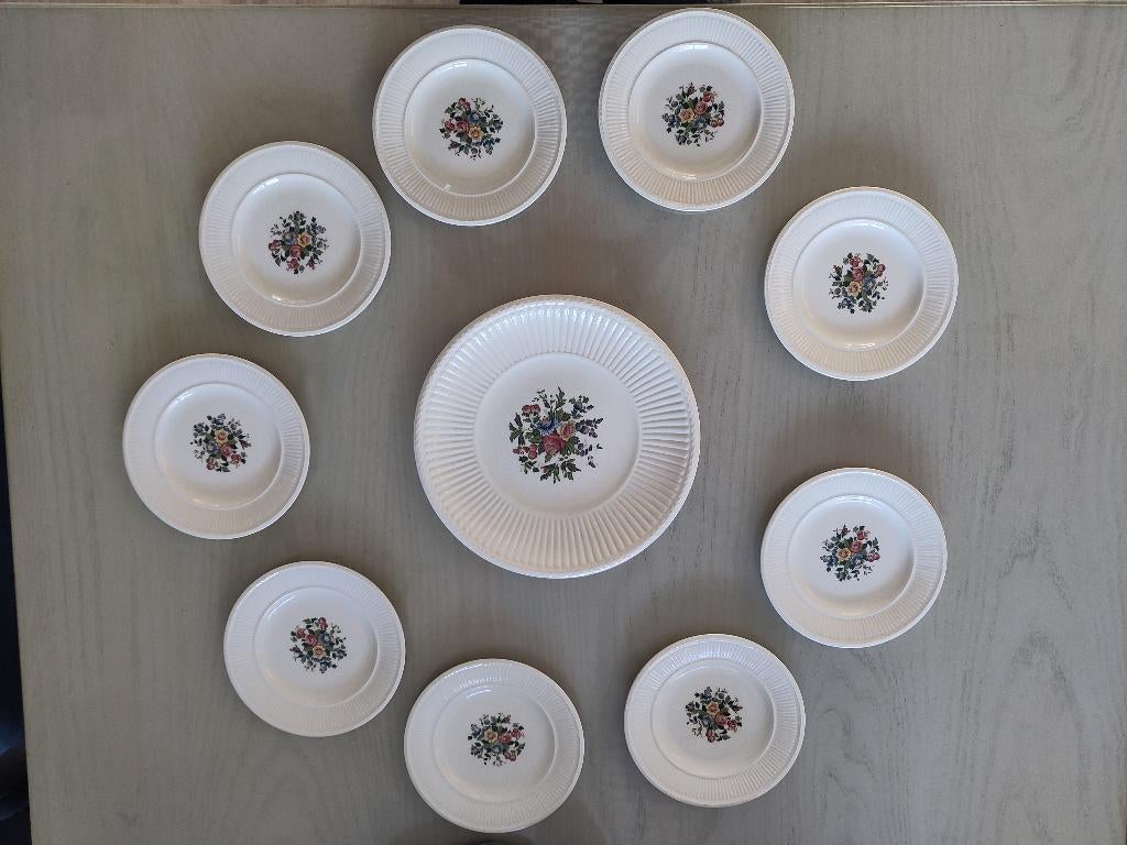 10 delig Wedgwood Conway gebakservies, Ophalen, Zo goed als nieuw, Bord(en), Wedgwood